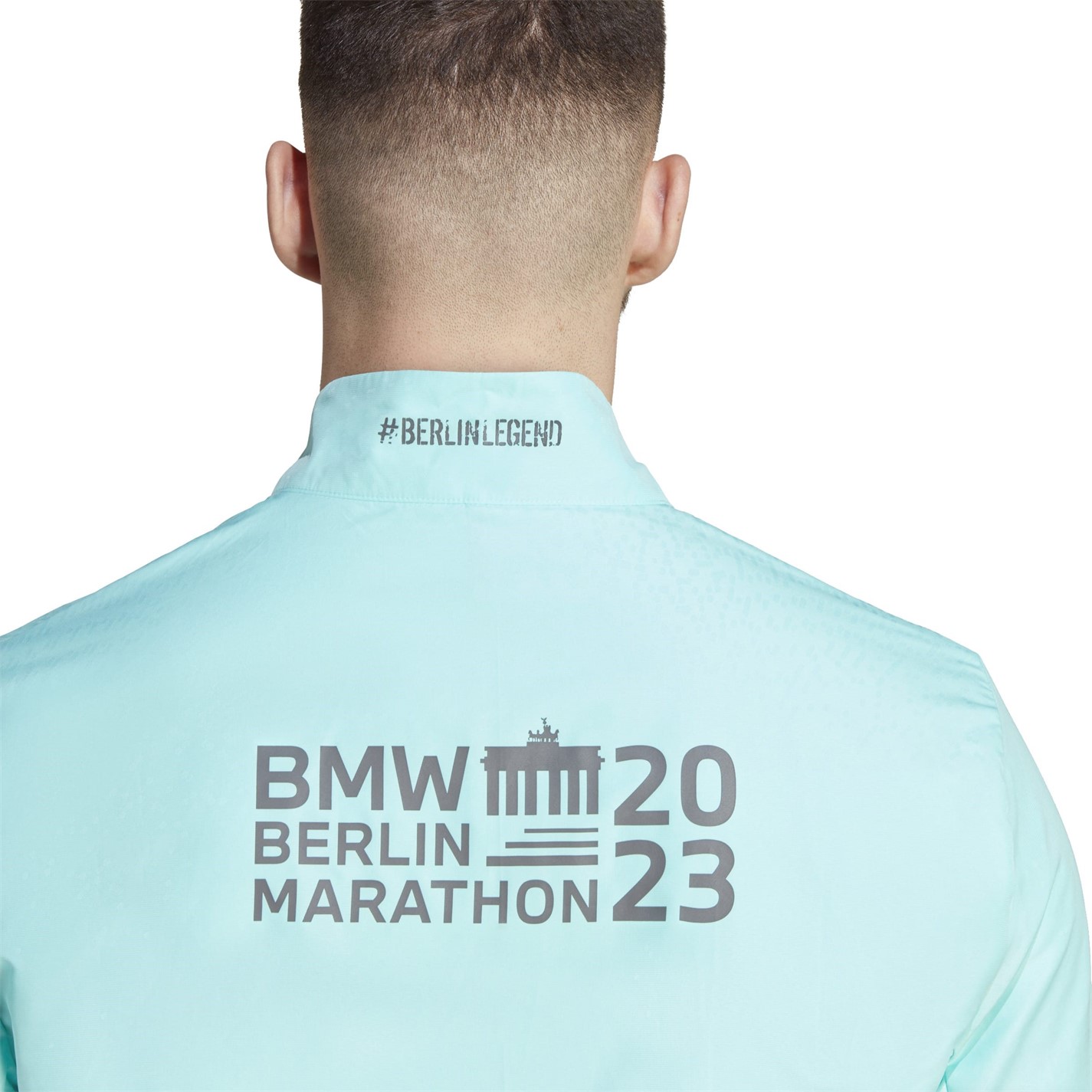 adidas BMW BERLIN-MARATHON 2023 Legends Jacket Mens Flash Aqua