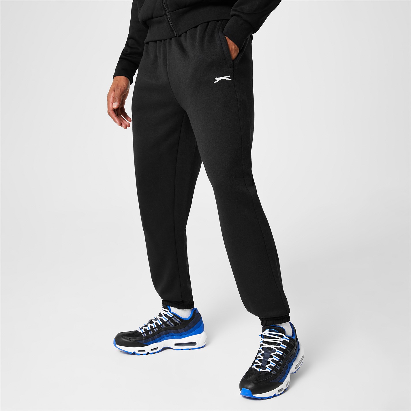 Slazenger Cuffed Fleece Jogging Bottoms Mens Closed Hem Fleece