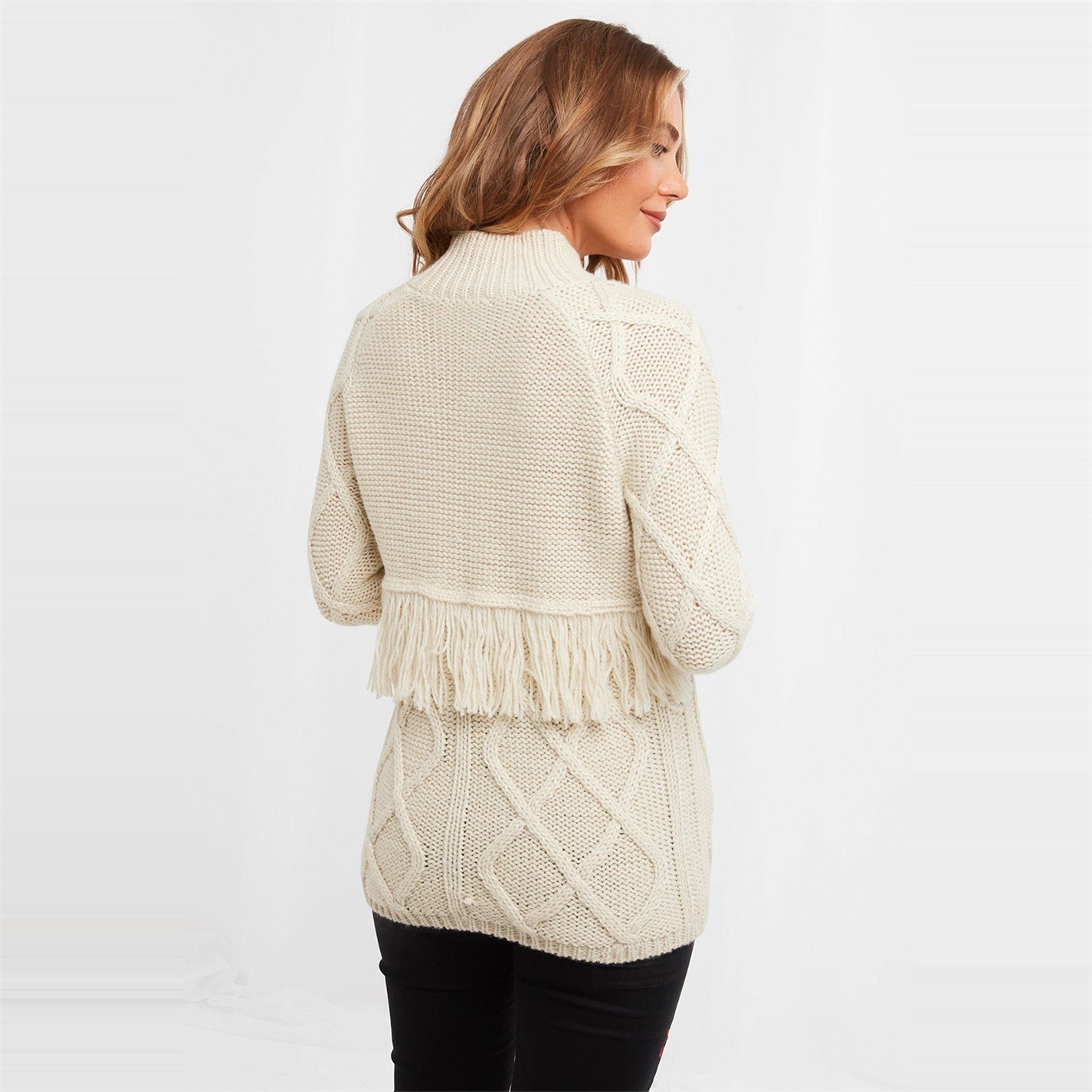 Joe Browns Fringe Knitted Jumper Cream FRASERS