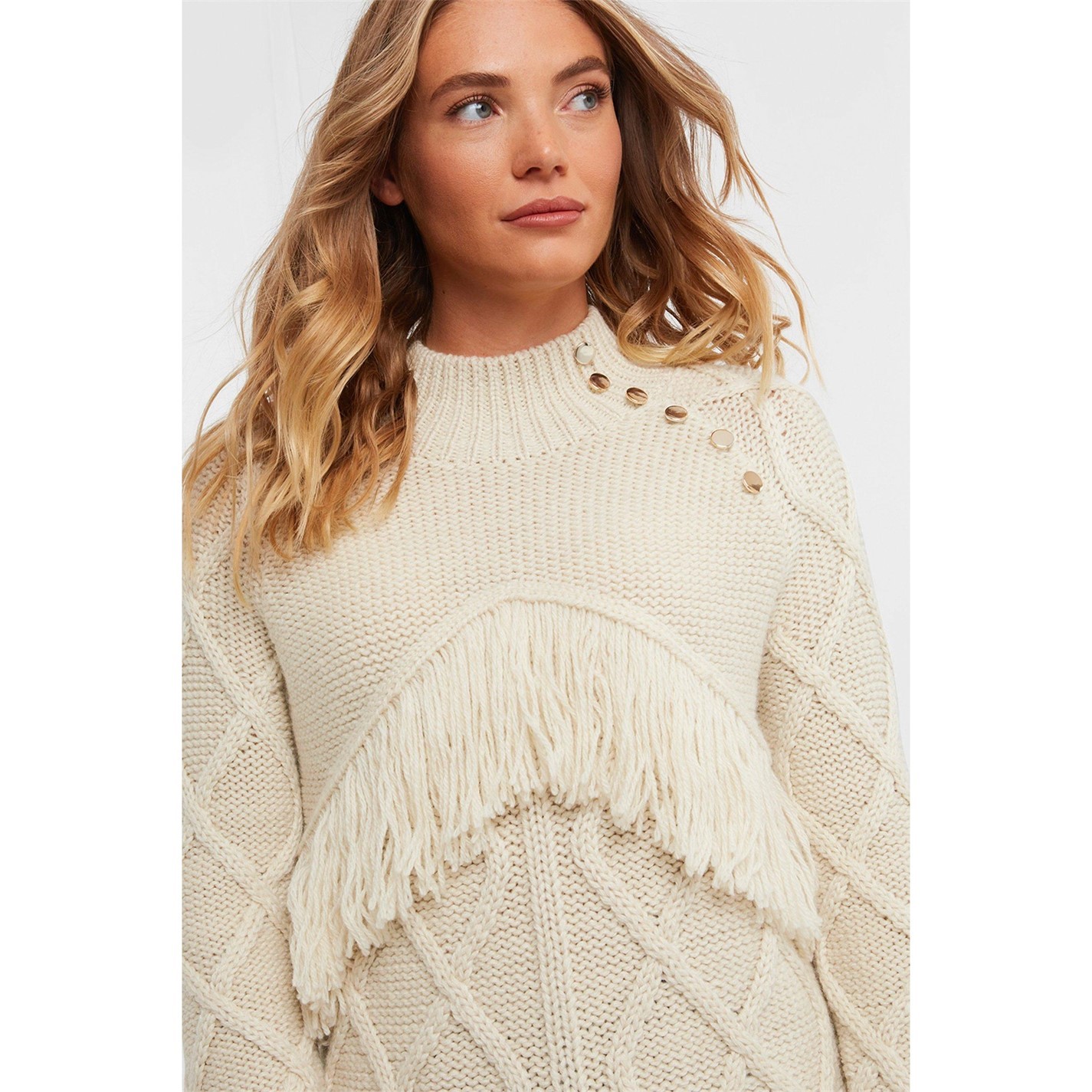 Joe Browns Fringe Knitted Jumper Cream House of Fraser