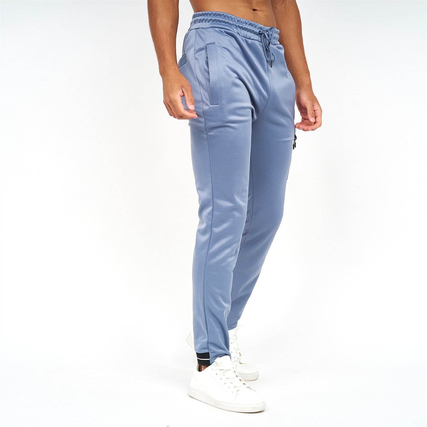 Crosshatch Closed Hem Joggers Mens Steel Blue FRASERS Ireland