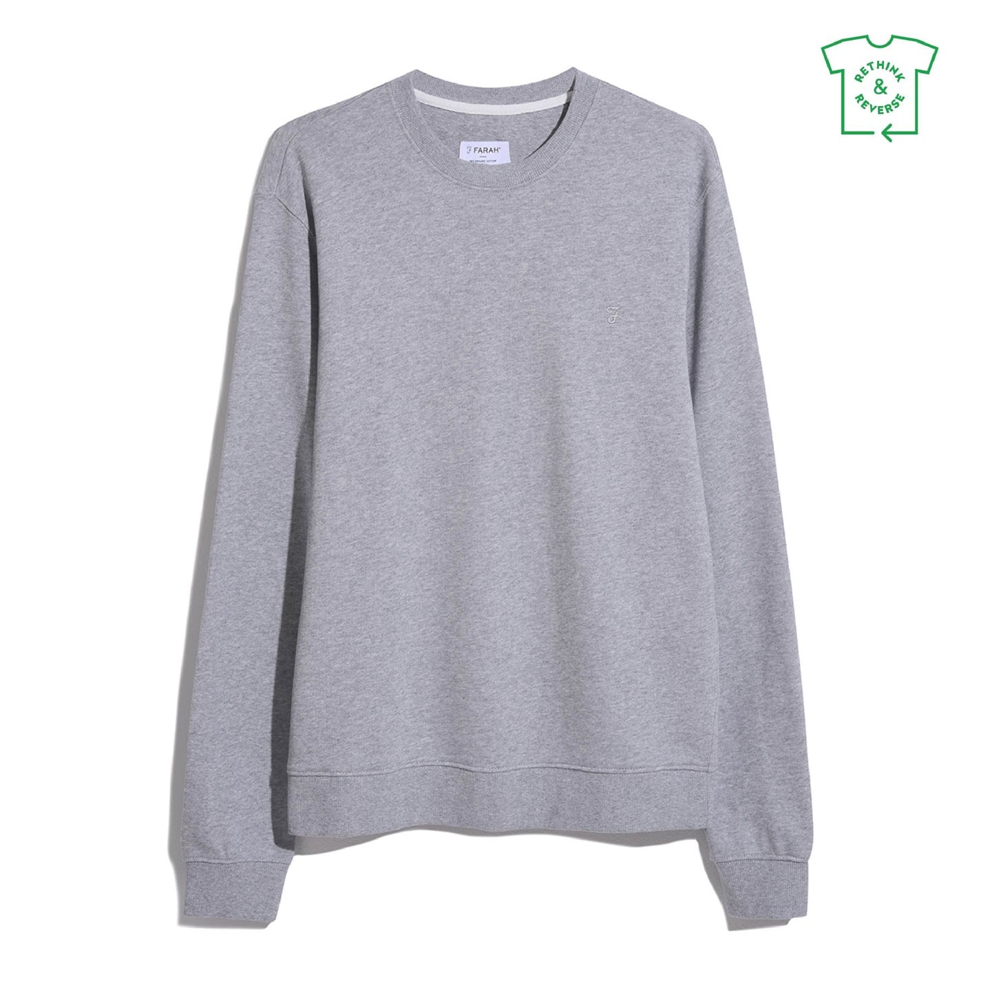 Farah Farah Fulwood Organic Crew Neck Sweatshirt Crew Sweaters
