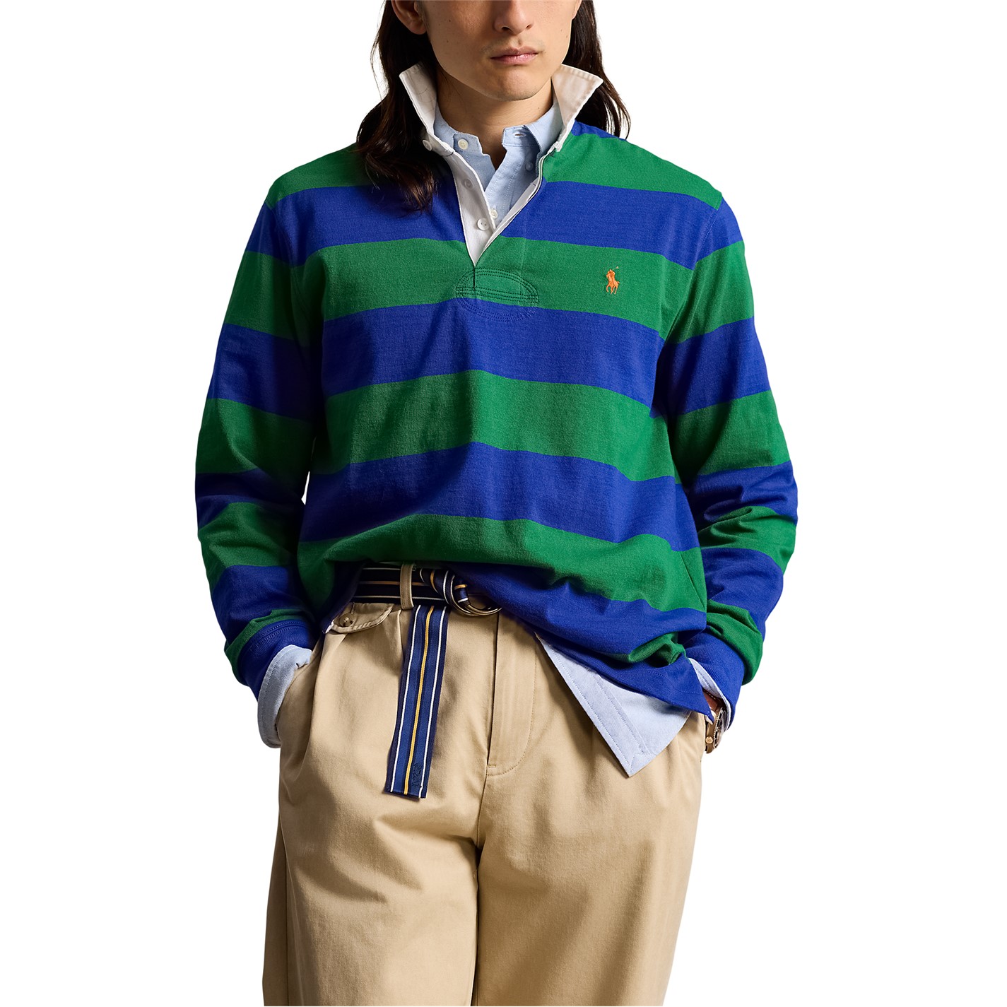 Polo Ralph Lauren Men's Rugby Stripe Tiger Scarf Polos