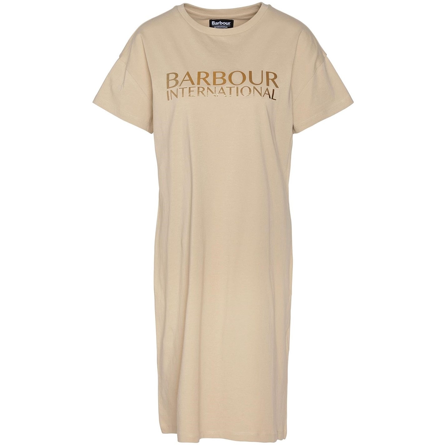 BARBOUR Womens Beige Tie Long Sleeve Collared Midi Shirt Dress main image 1