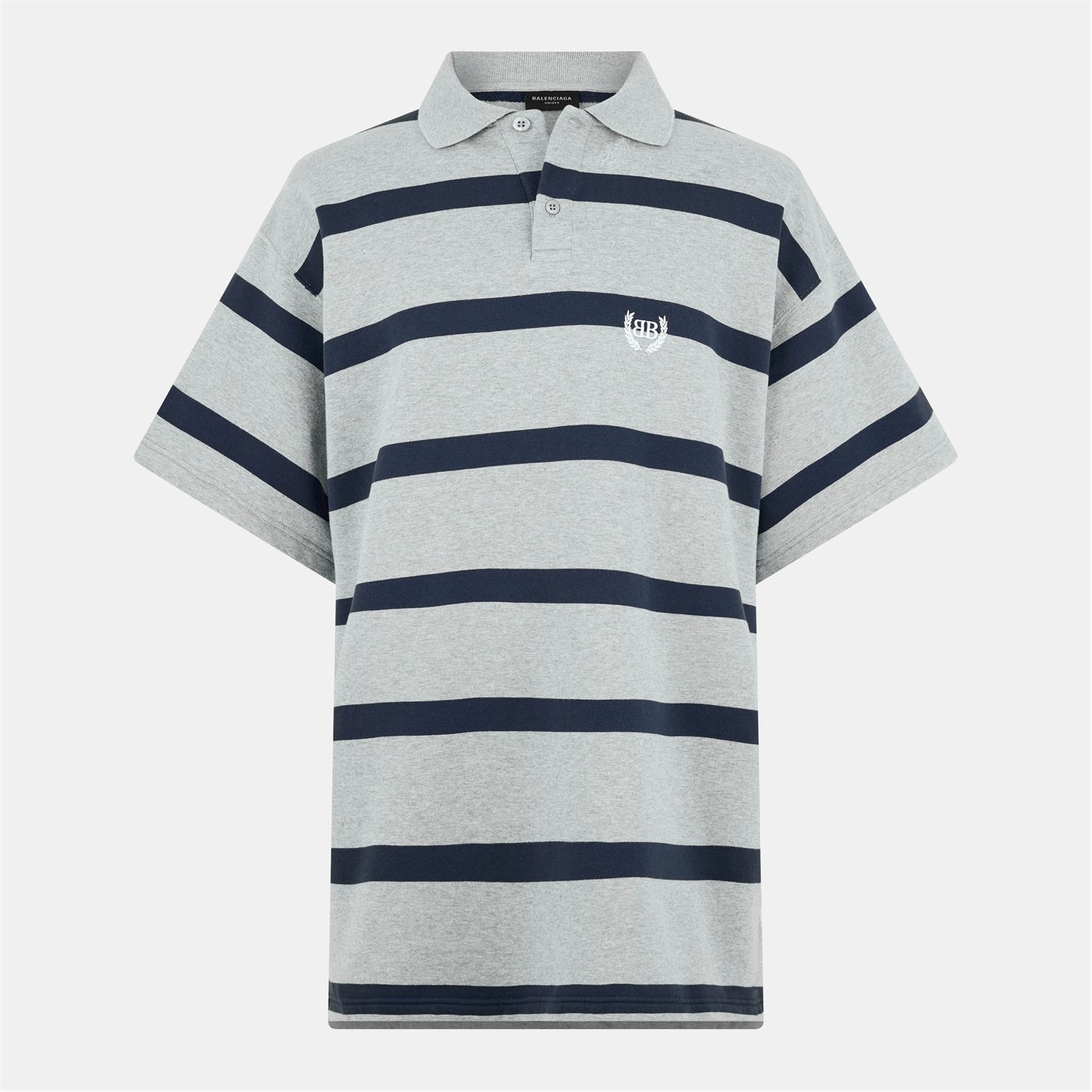 BALENCIAGA | Men's Short Sleeve Polo Shirt | Heather Grey