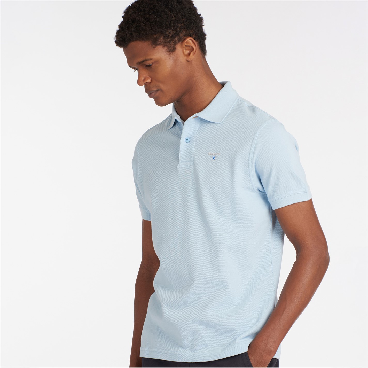 Barbour Men Lightweight Sports Polo Shirt |MML1367| Racing Green main image 1