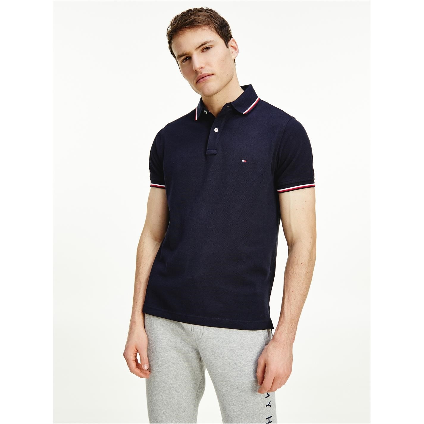 Tommy Hilfiger Core Tipped Slim Polo Shirt Short Sleeve Polos FRASERS