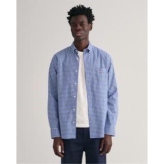 GANT Reg Poplin Tartan Check Shirt – Camicia Uomo In Cotone, Tessuto Popeline, Taglio Regular, Fantasia Tartan