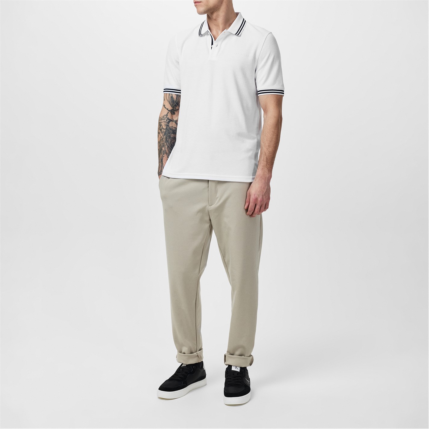 Ted Baker | Men's Striped Trim Short-Sleeve Polo Shirt | Short