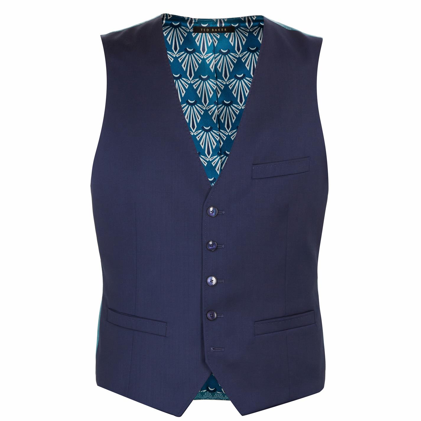 Ted Baker Blair Waistcoat Dark Blue House of Fraser