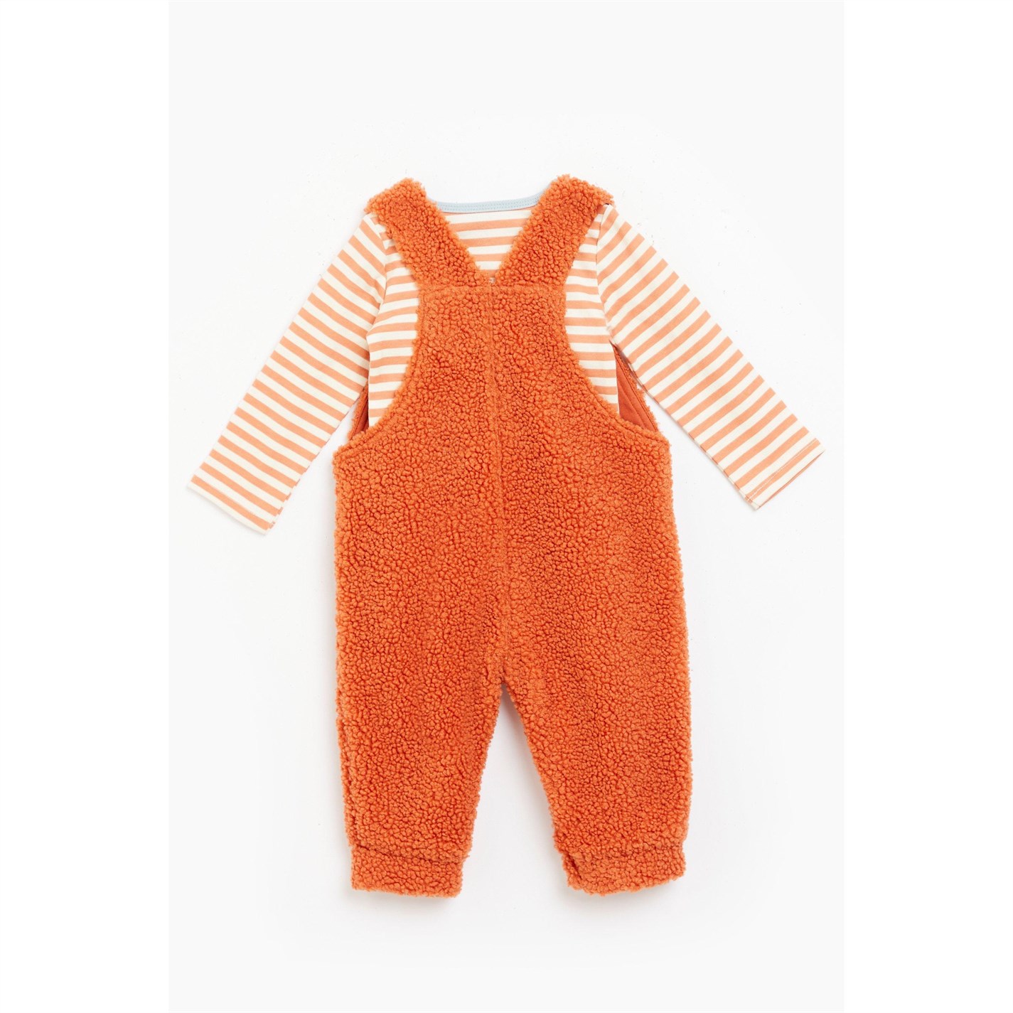 Hello World Baby Boy Dungaree and Bodysuit Set Orange House