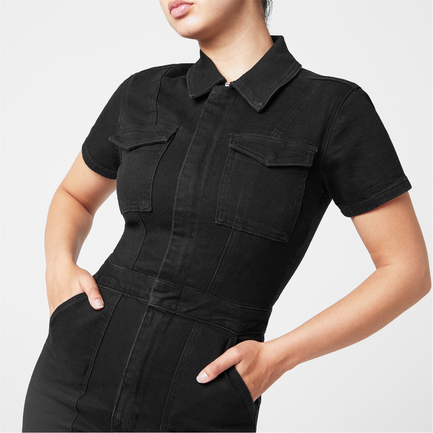 GOOD AMERICAN | Fit For Success Jumpsuit | Black099 | FRASERS Ireland
