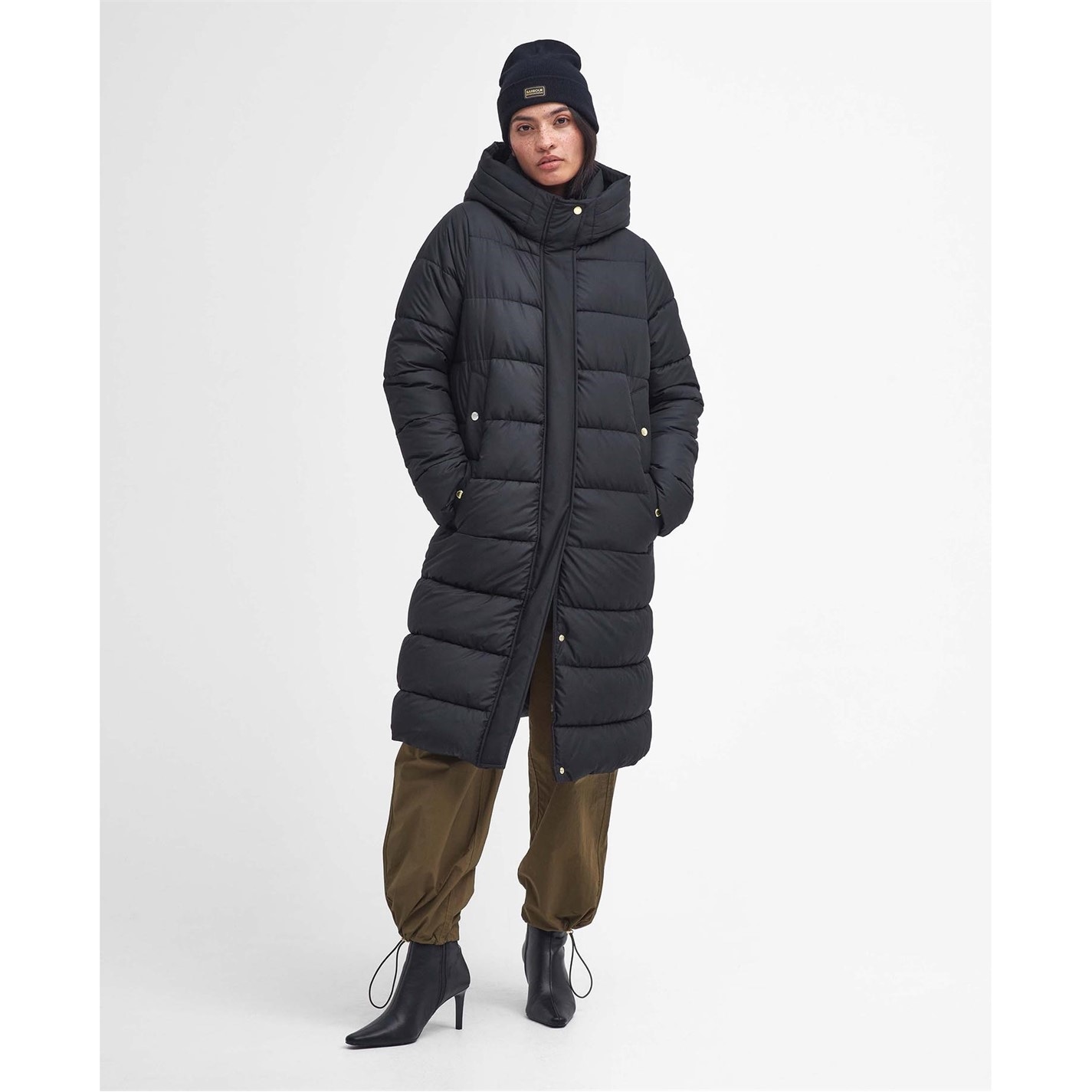 Barbour International Barron Longline Puffer Jacket Black