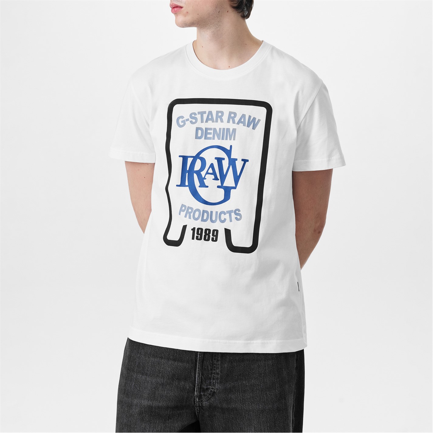 G-STAR RAW Fosin R T S T-Shirt Uomo – Taglio Regular Fit, Cotone, Stile Raw Denim - 5