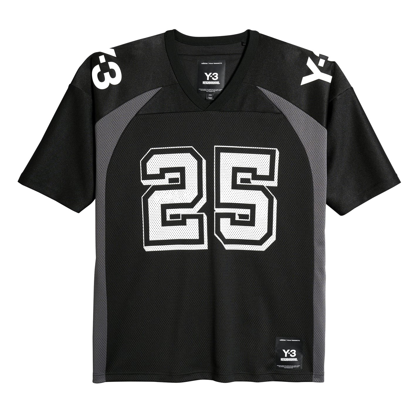 【新品タグ付き】NEIGHBORHOOD Y-3 NBHD FOOTBALL T Y3 | x Neighborhood Football Shirt | Black | FRASERS Ireland