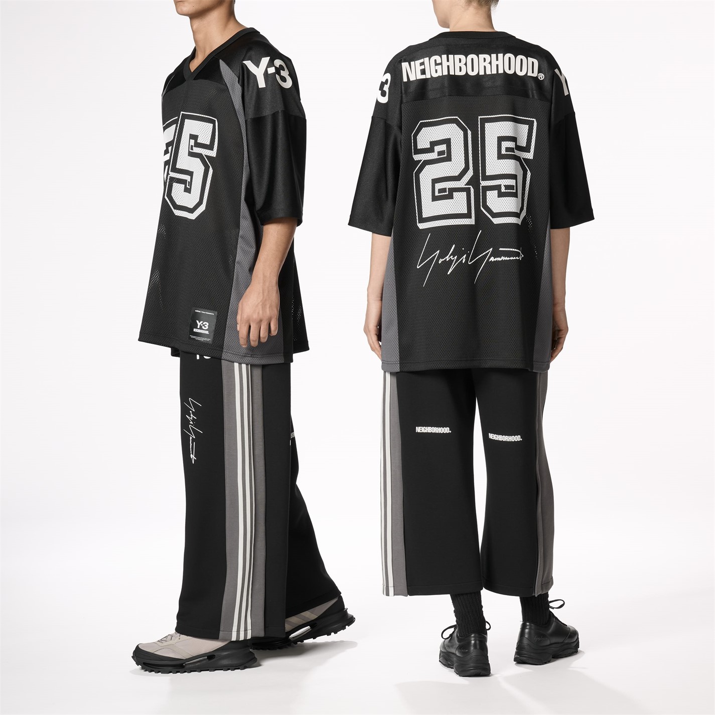 Y3 | x Neighborhood Football Shirt | Black | FRASERS Ireland