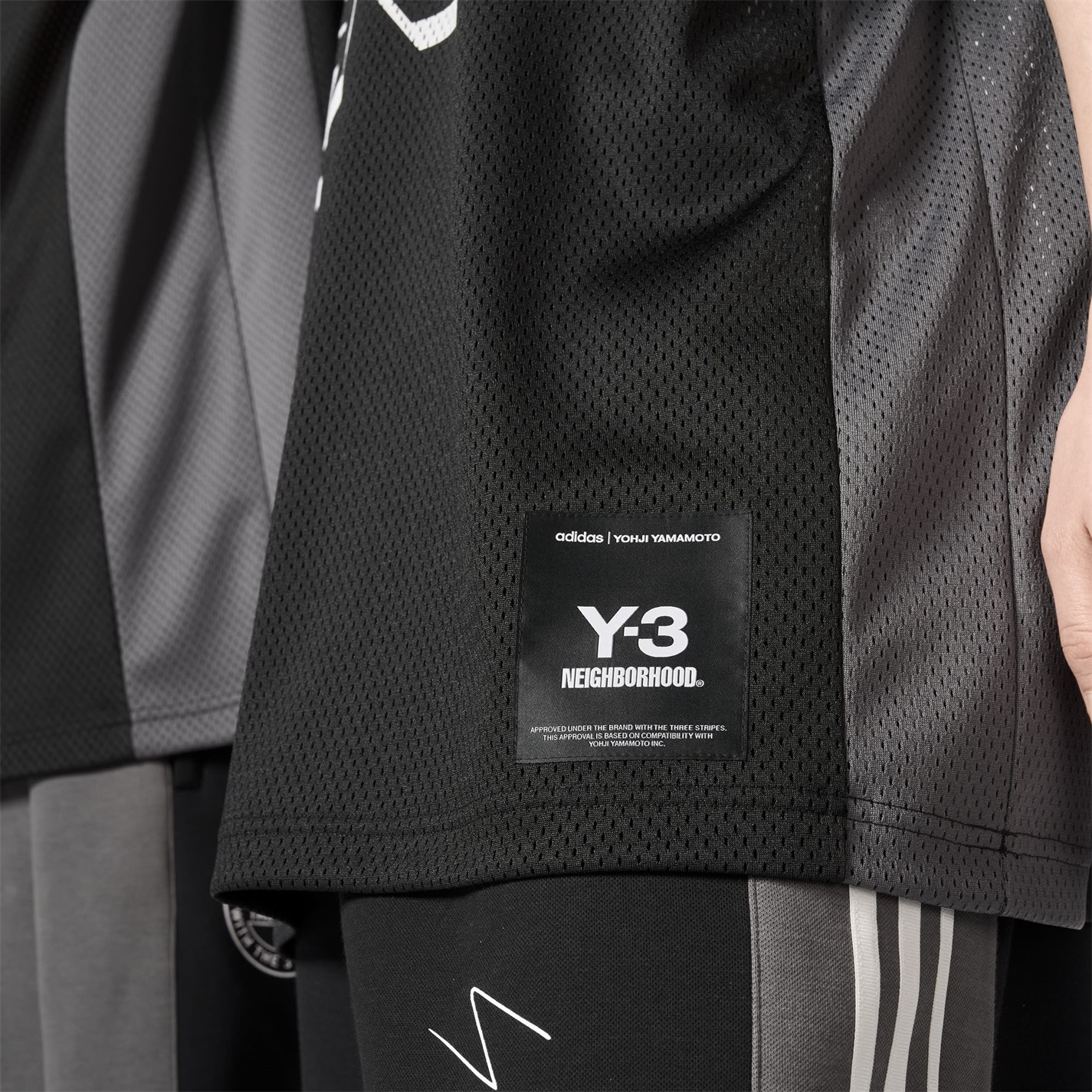 Y3 | x Neighborhood Football Shirt | Black | FRASERS Ireland