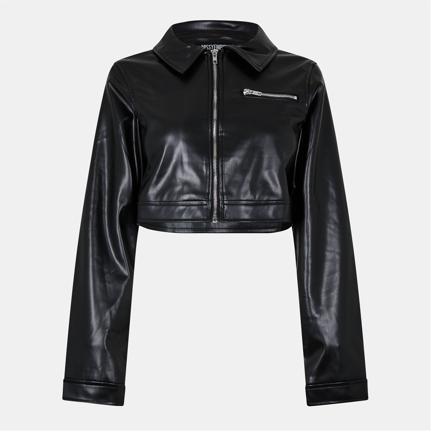 Femme Fatale Cropped Biker Jacket Ivory