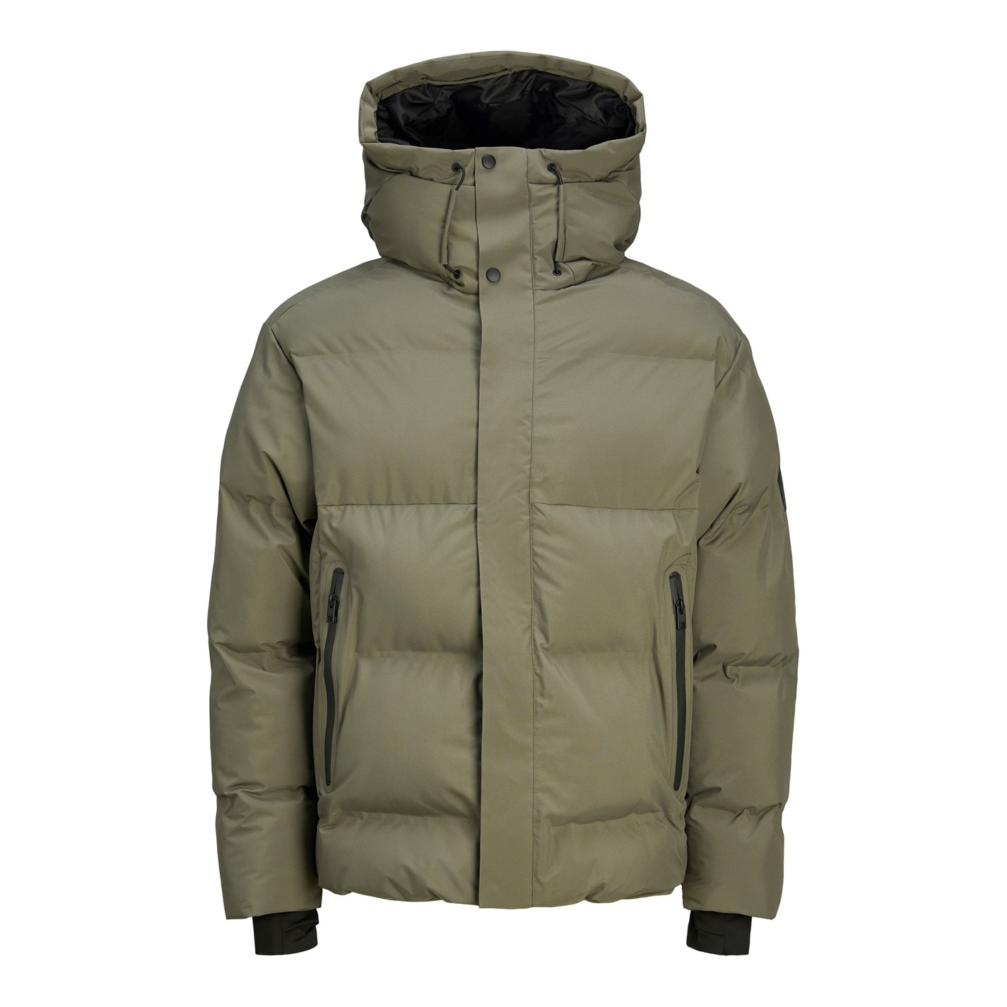 Jack and Jones Medium Puffer Jacket Dusty Olive FRASERS Ireland - Main Image
