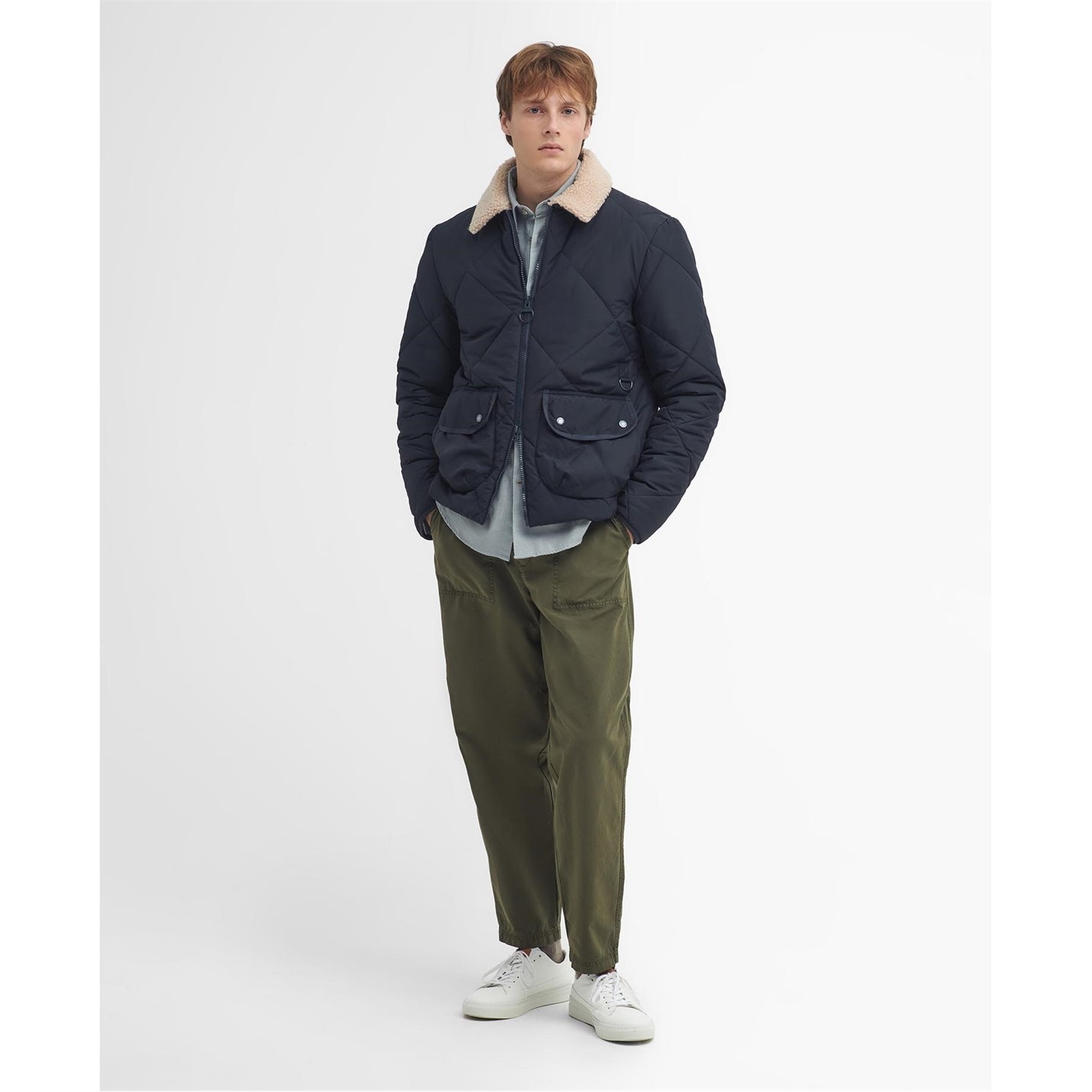 Barbour | Angler Quilted Jacket | Navy Ny91 | FRASERS