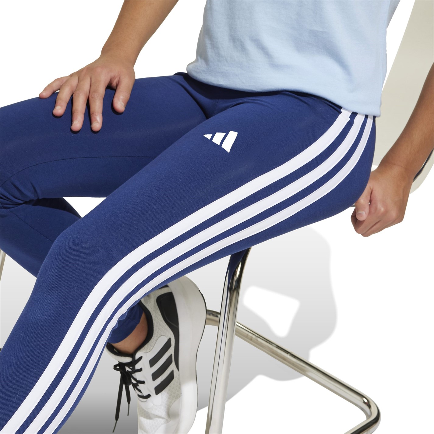 girls adidas three stripe leggings