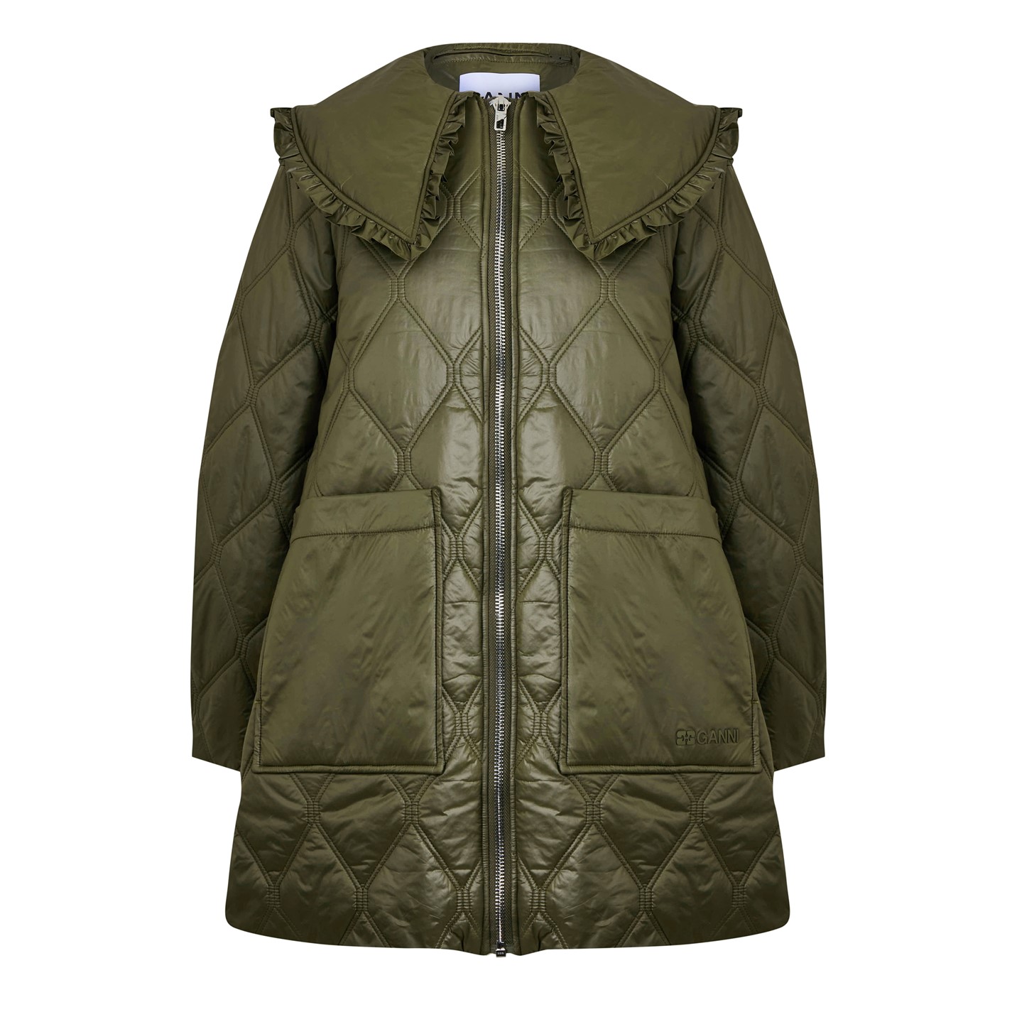 GANNI Quilt Jacket Short Puffer Jackets FRASERS Ireland