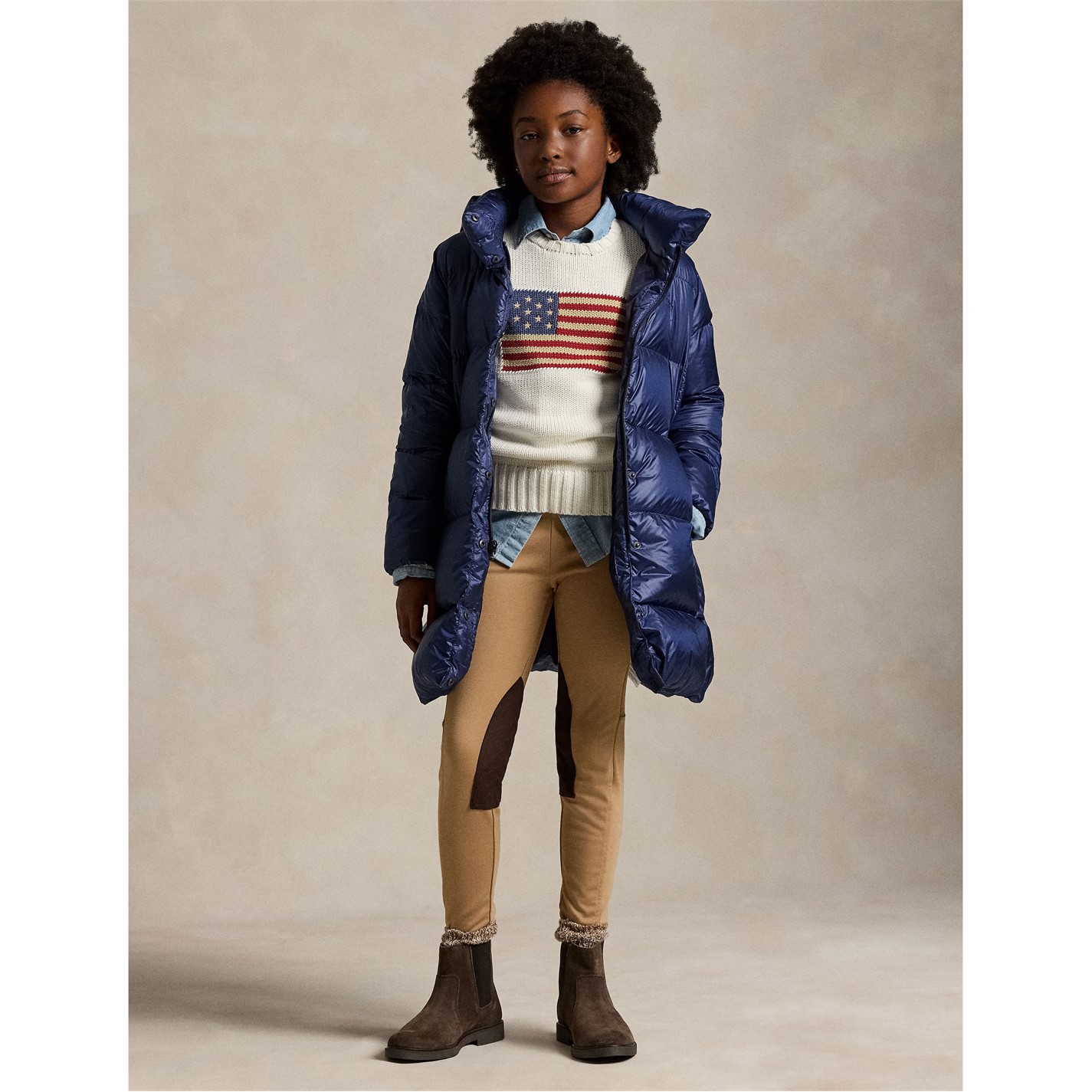 short navy puffer coats