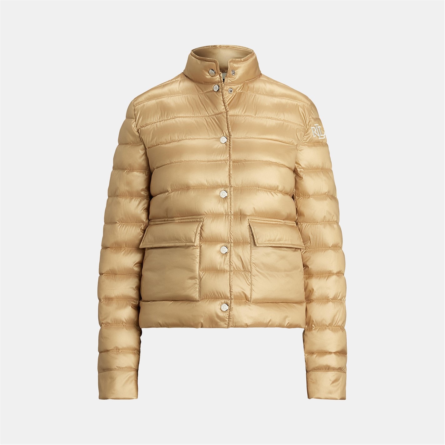 Lauren by Ralph Lauren Metallic Quilted Down Coat