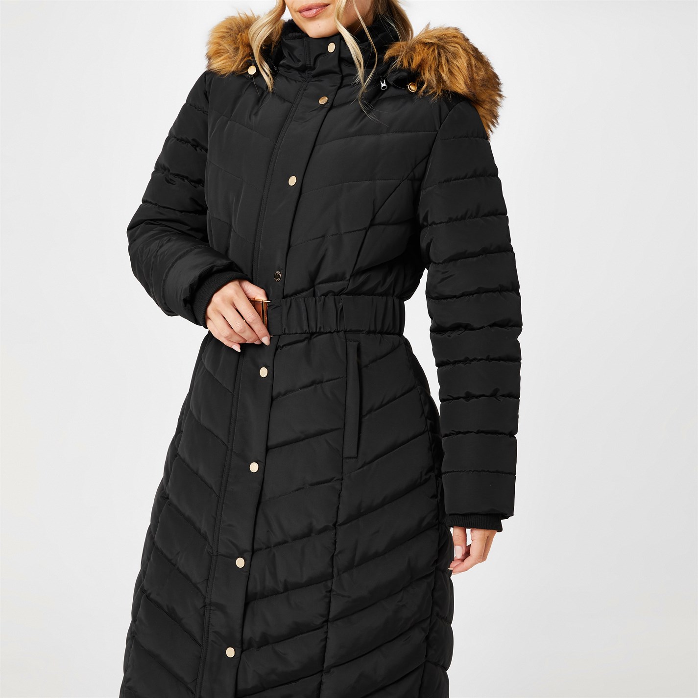 Firetrap Bubble Puffer Jacket Black House of Fraser