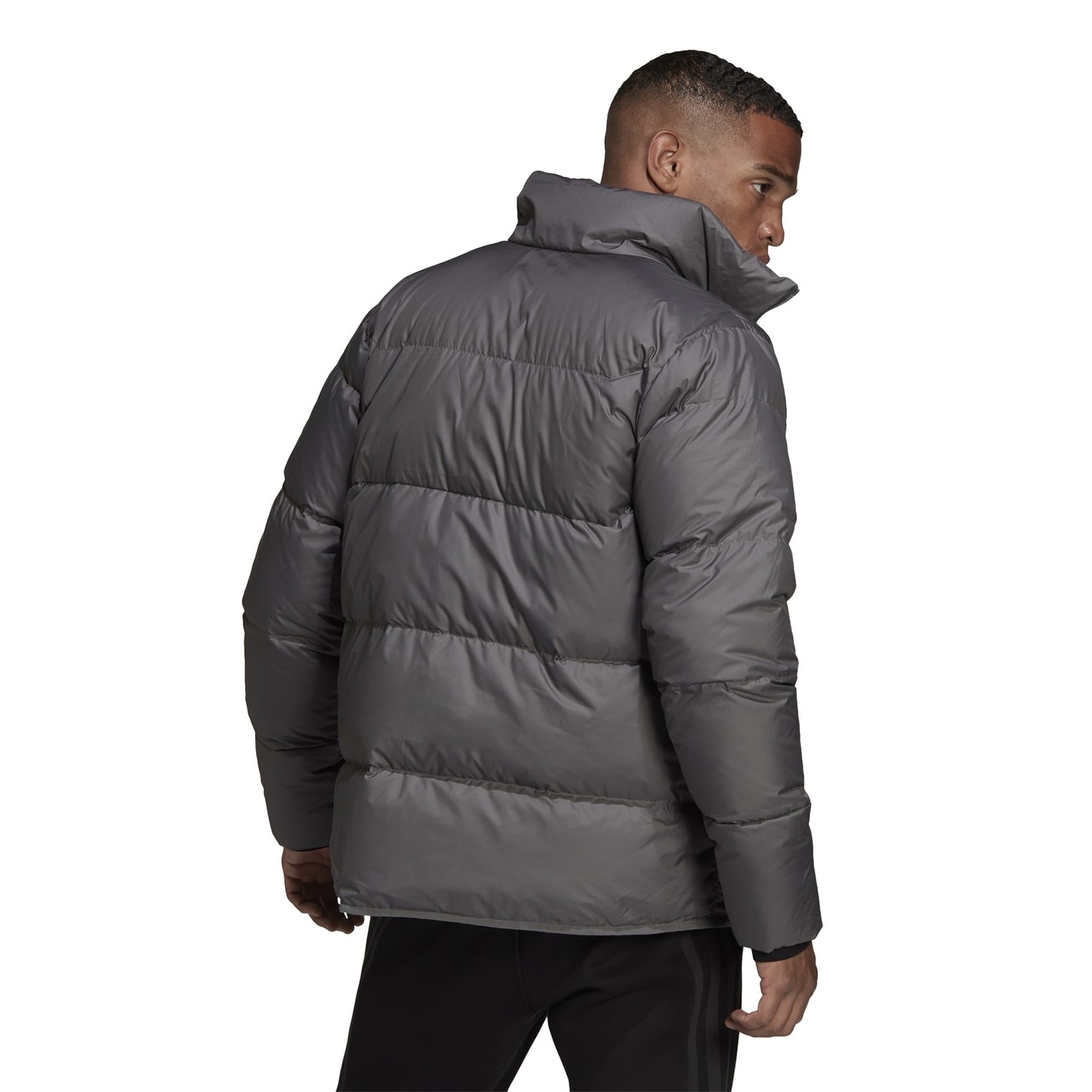 adidas D11 Big Baffle Down Jacket Mens Grey Four House of Fraser