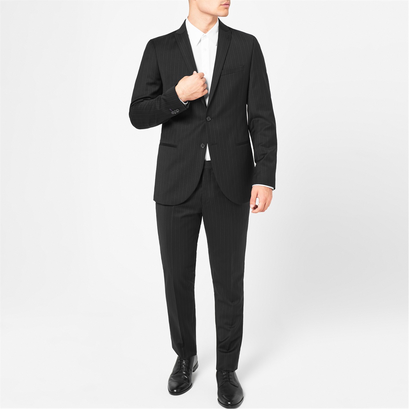 Without Prejudice Priory Pinstripe Suit Black FRASERS