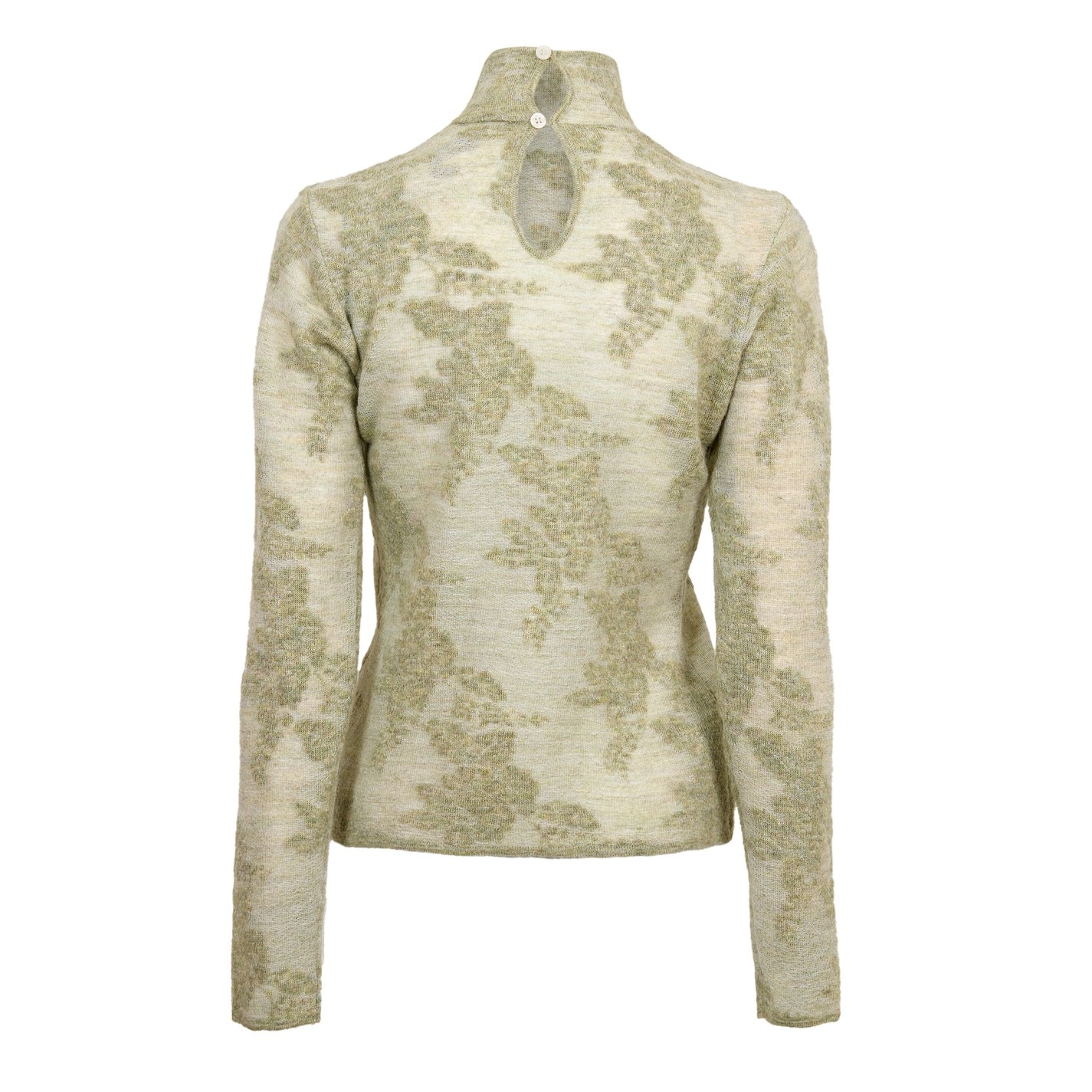 JACQUARD FLOWER PATTERN SHEER BLOUSE 【公式通販】