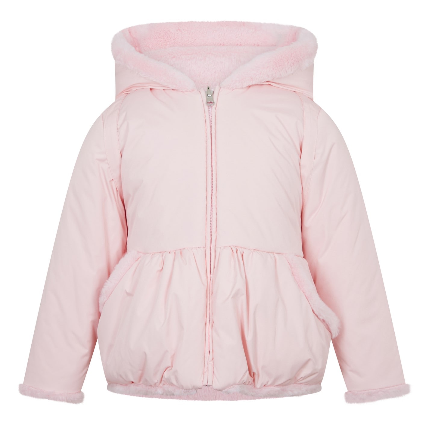 LAPIN HOUSE Reversible Faux-Fur Jacket Juniors Salmon 660