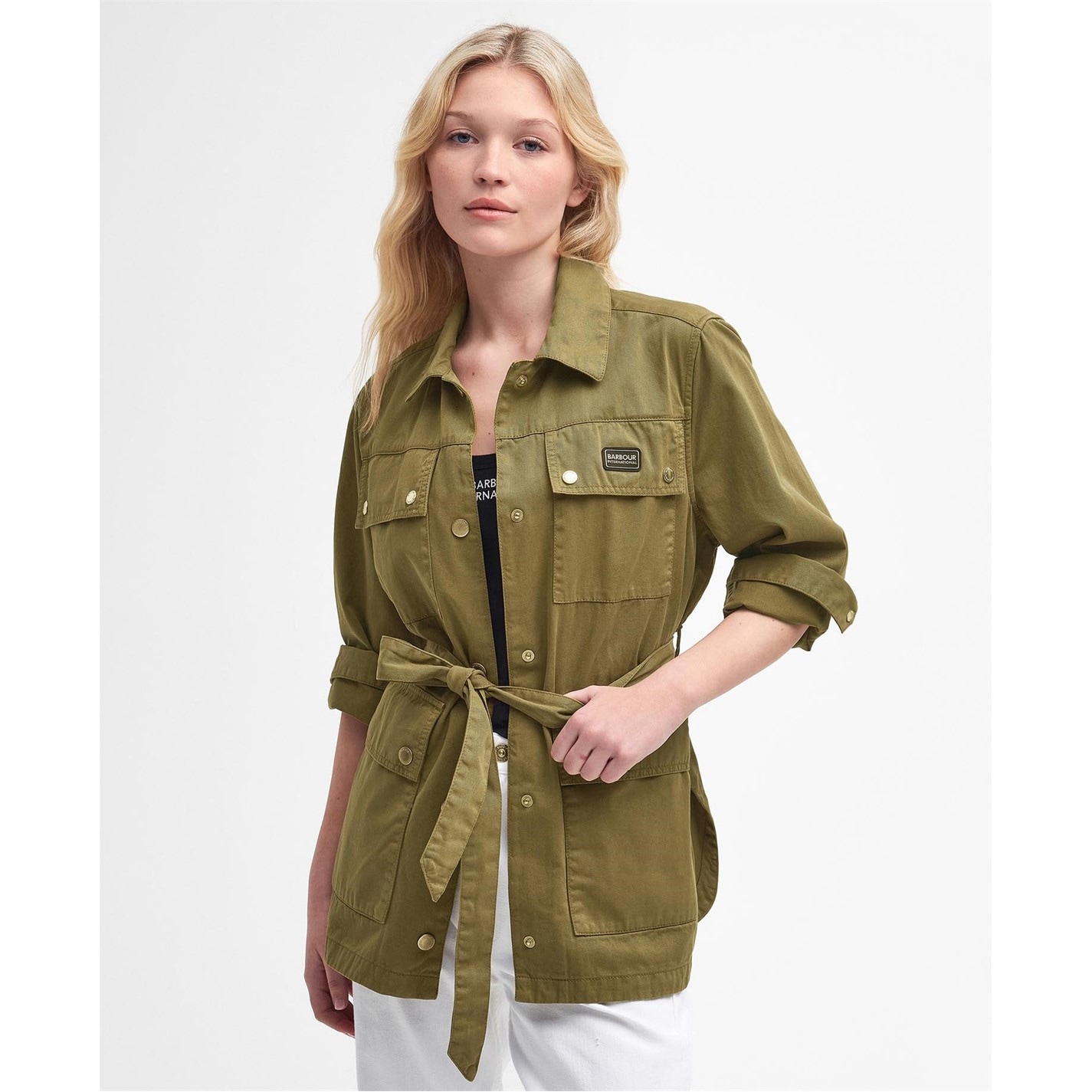 Denim Womens Khaki Utility Jacket Uk Barbour International Collins