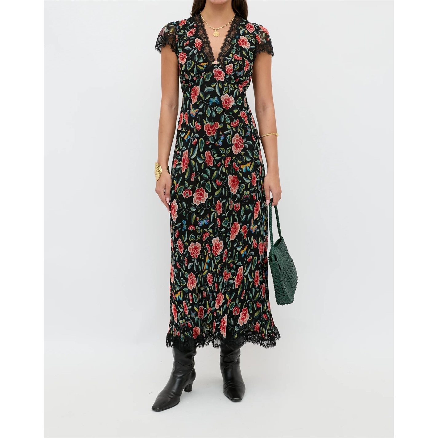 RIXO | Clarice Midi Dress | Butterfly Florl | FRASERS Ireland