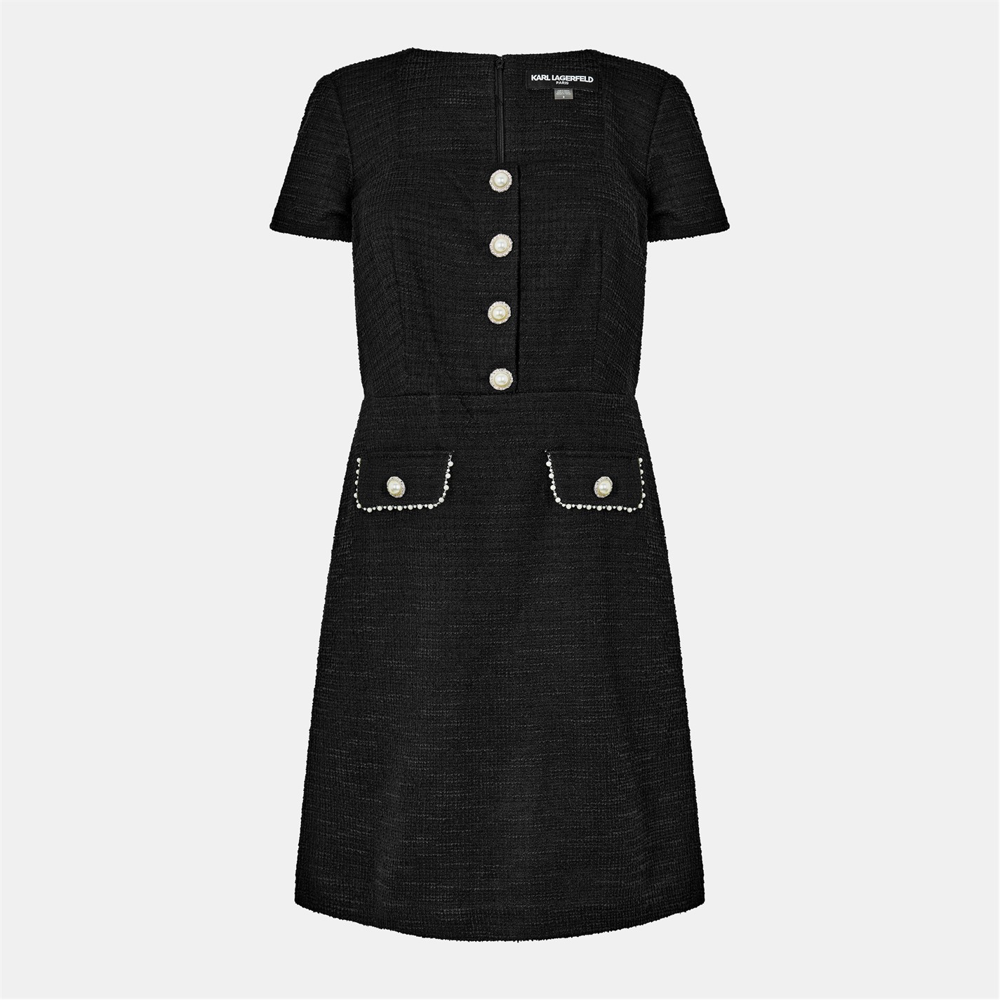 karl lagerfeld black tweed dress Karl Lagerfeld | Women's Tweed Mini Dress | Black