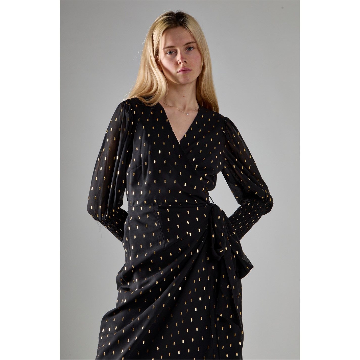 Glamorous | Black with Gold Spot Long-Dress | Black | FRASERS Ireland Glamorous | Black with Gold Spot Long-Dress | Black | FRASERS Ireland