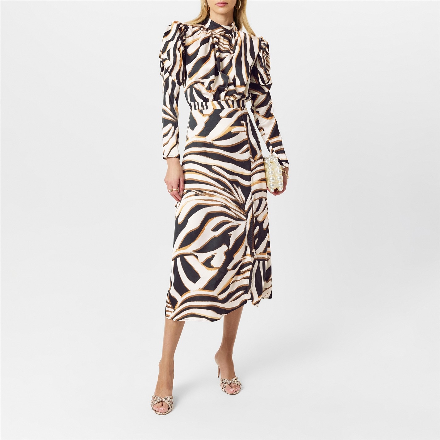 Multi Print High Neck Dress main image 1
