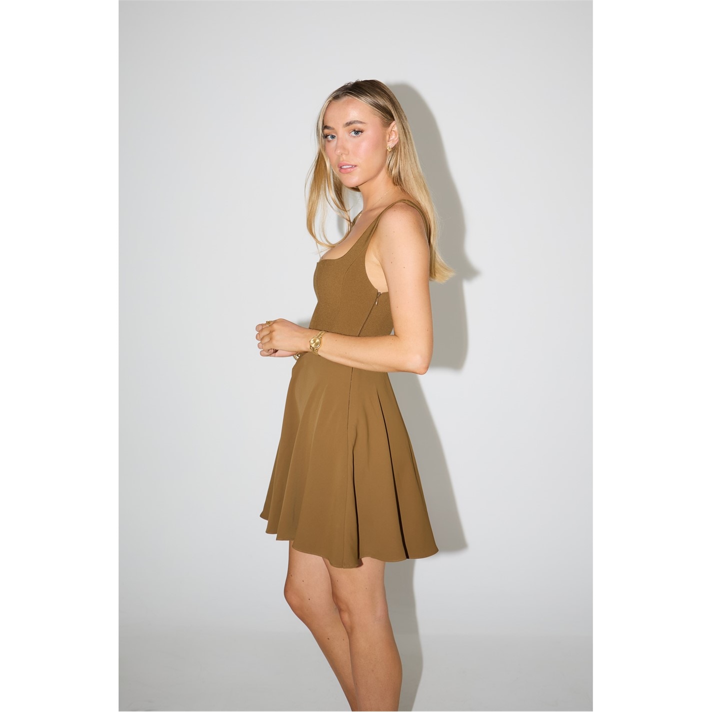 ODD MUSE The Ultimate Muse High Waist Square Neck Midi Dress ODD MUSE The Ultimate Muse High Waist Square Neck Midi Dress