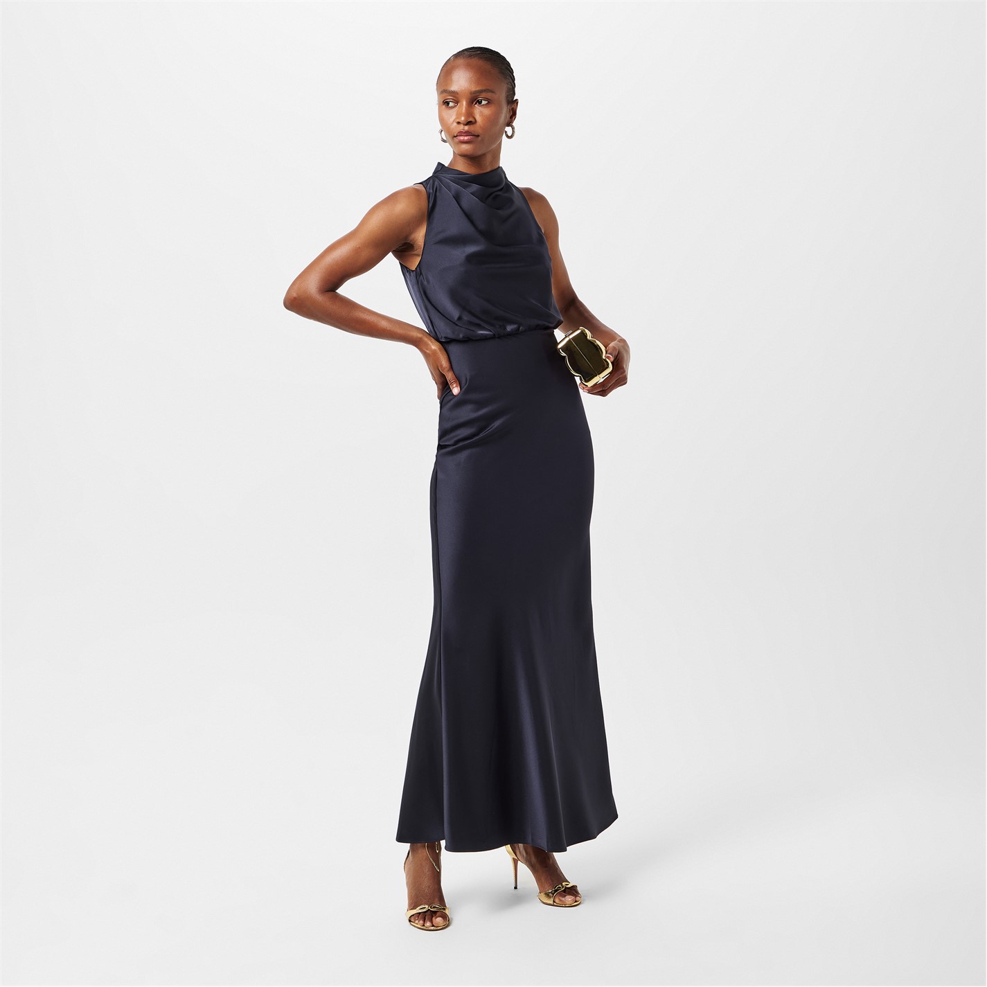 jarlo evening dresses Artemis Drop Shoulder Satin Maxi Dress main image 0