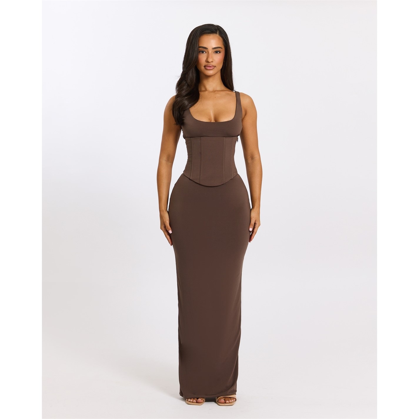 mars the label brown dress Sculpt Mini Dress in Brown  Sleek & Body-Contouring Fit  marsthelabel