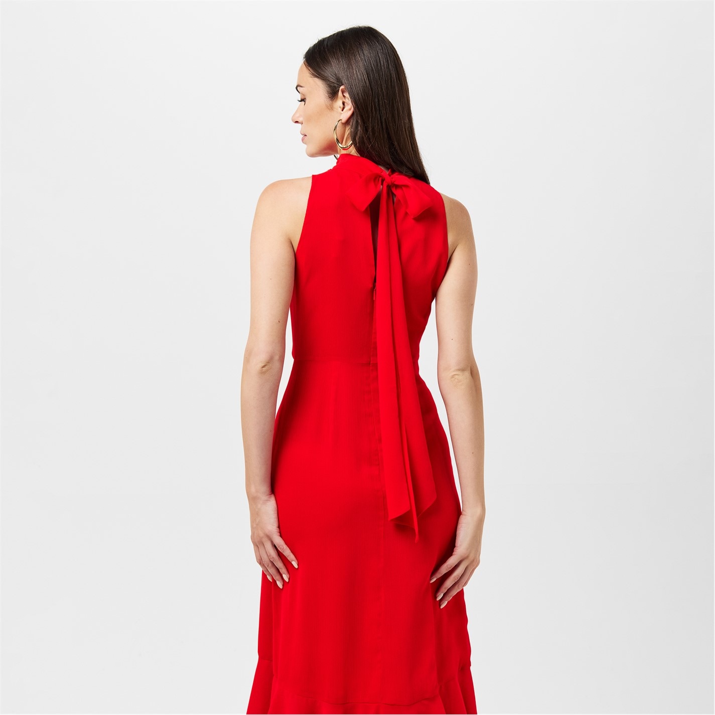 Ted Baker | Neck Tie Midi Dress | Red | FRASERS Ireland