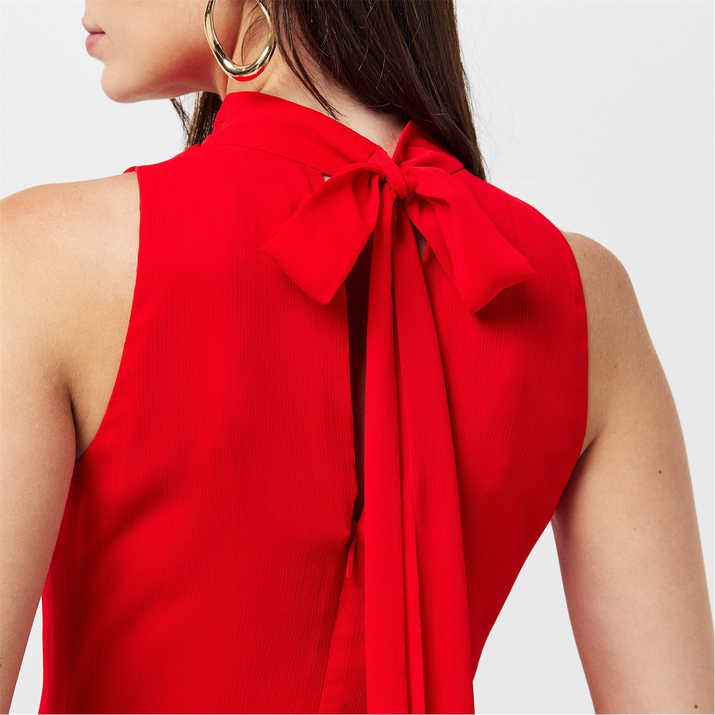 red dress with neck tie Ted Baker | Neck Tie Midi Dress | Red