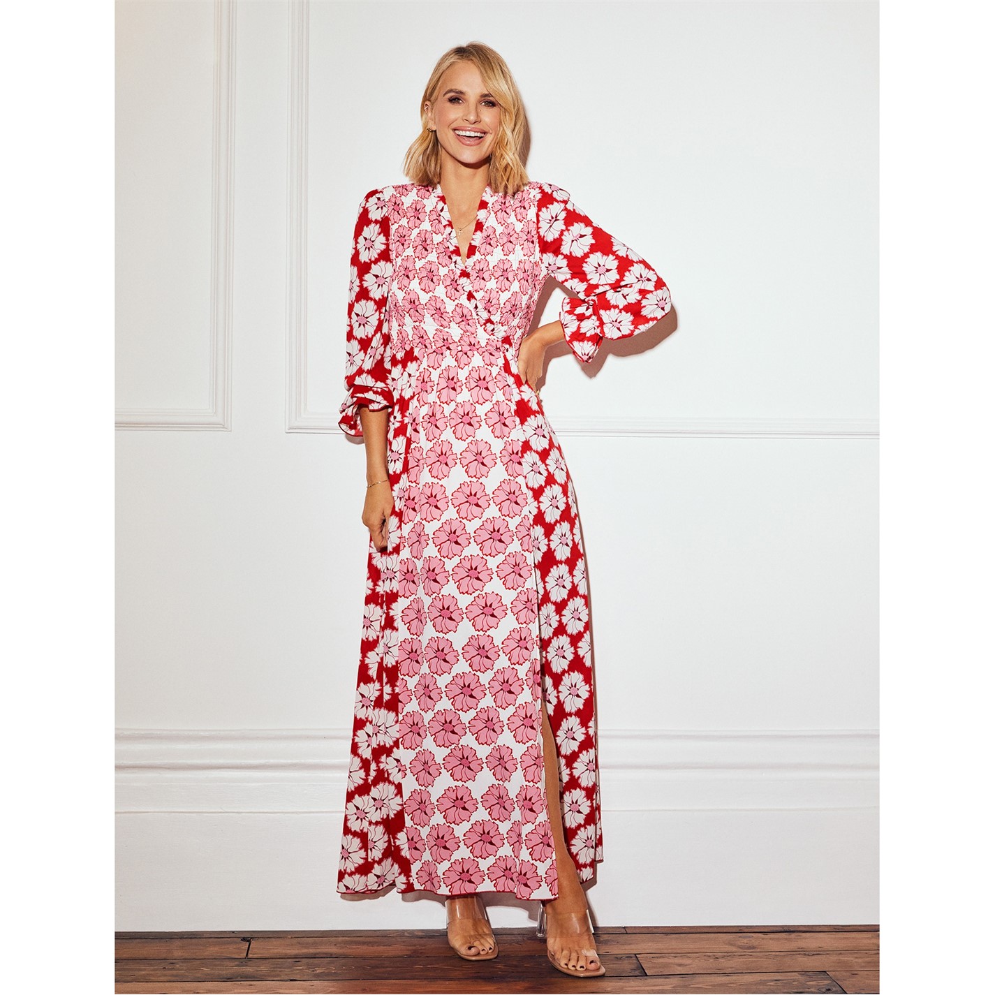 Little Mistress | Women's Maxi Dress | Red Pink Flrl | FRASERS Ireland