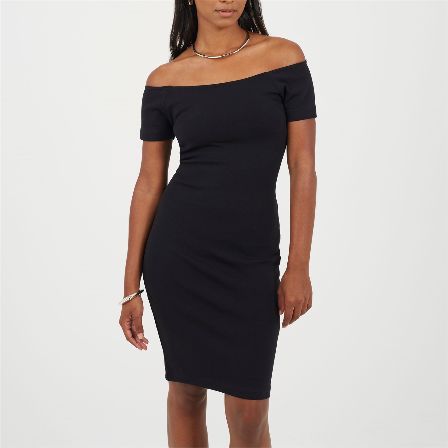Brave Soul | Womens Bardot Neckline Bodycon Dress | Bodycon Dresses |  FRASERS Ireland