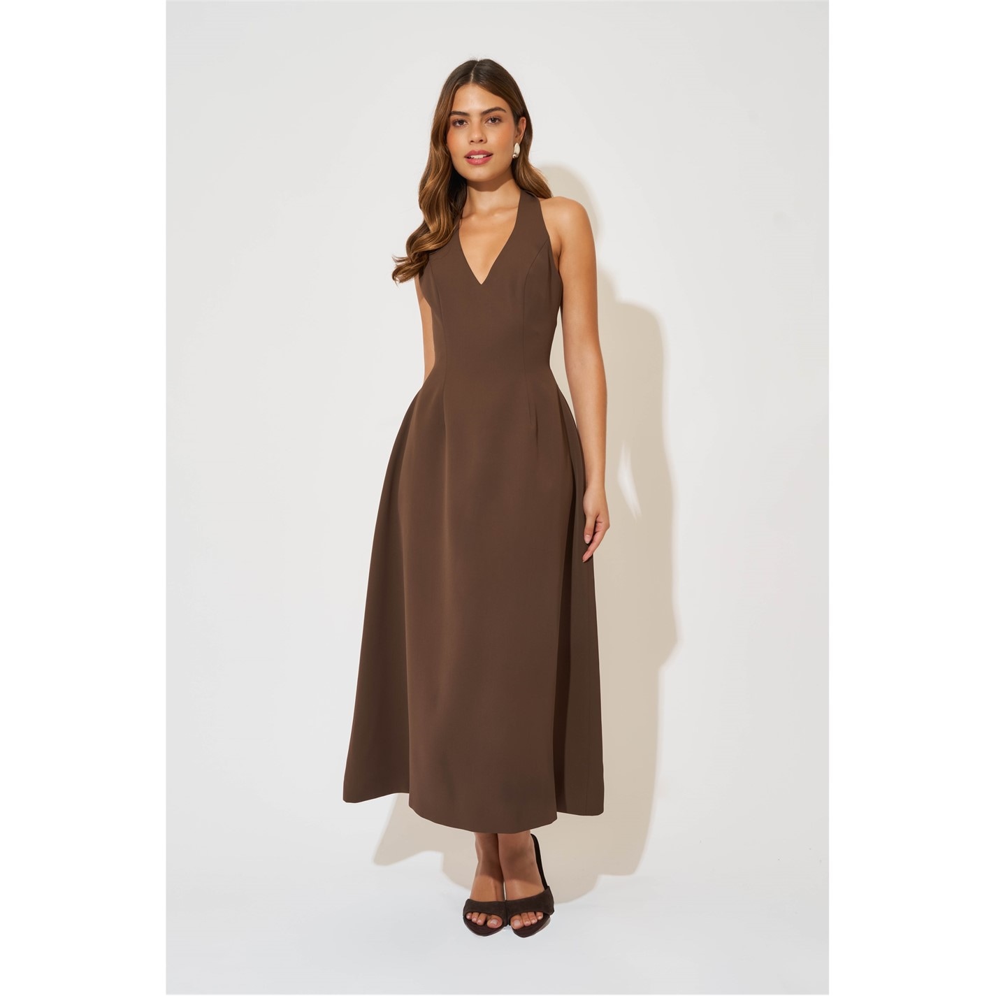odd muse dress brown Drape Maxi Dress – Odd Muse