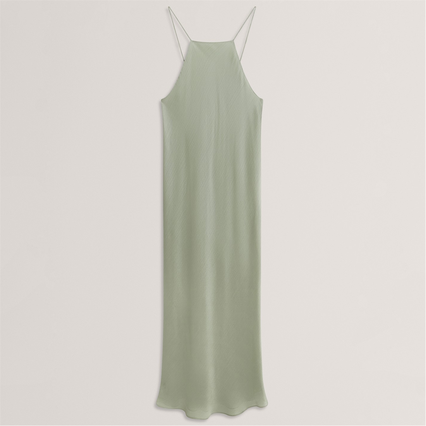 ted baker green halter dress Ted Baker Colorblock Pleated Georgette Halter Dress In Bright Green