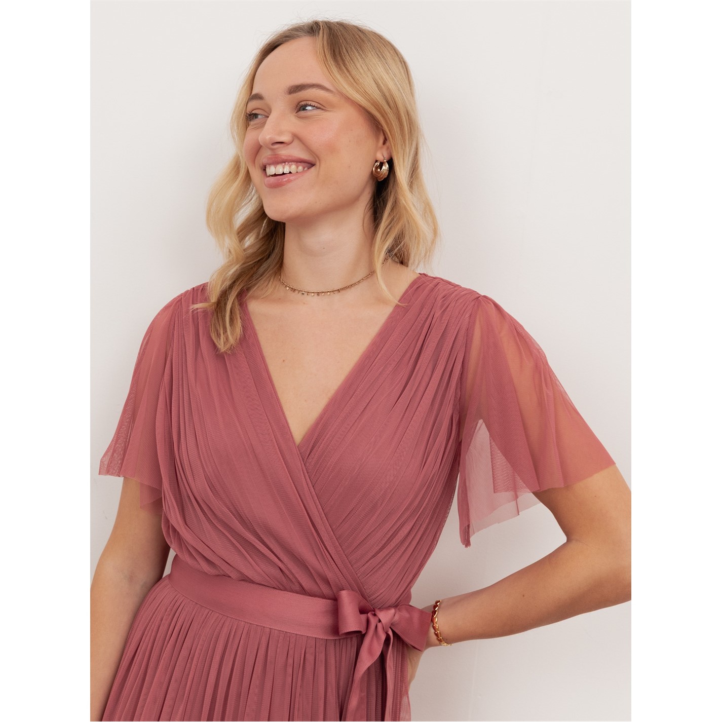 faded rose maxi dress ASOS LUXE - Ruched Maxi Dress - Women - Polyester/Polyacrylate - 6 US