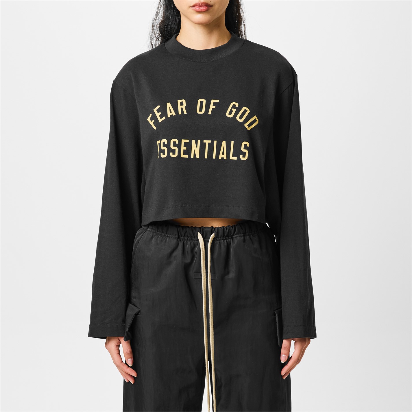 T-shirt Fear Of God Essentials Grigio Scuro Manica Lunga Taglia XL 2024 Inchiostro - Foto 2
