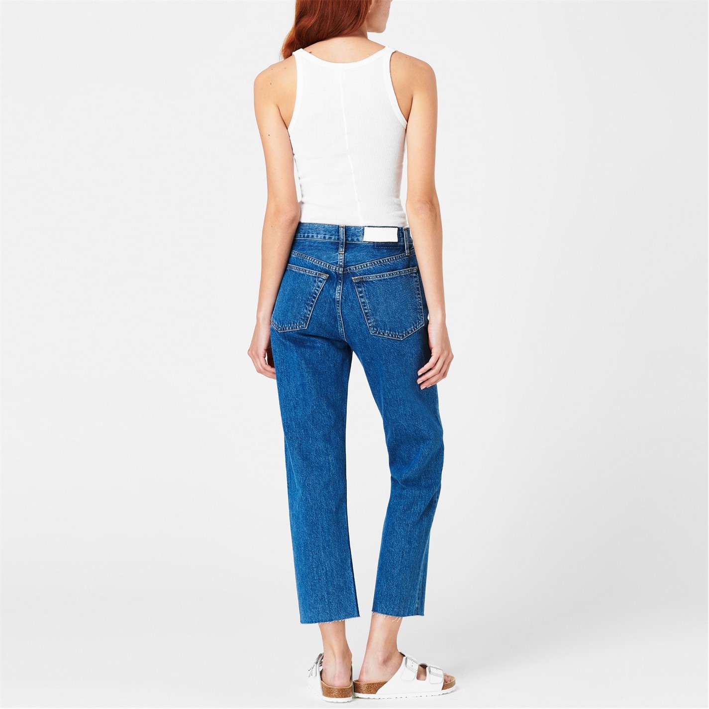 REDONE Women's Straight-Leg Stove Pipe Jeans Straight Jeans